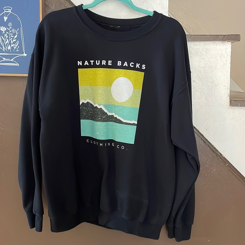 Nature Backs Unisex Crew Sweater